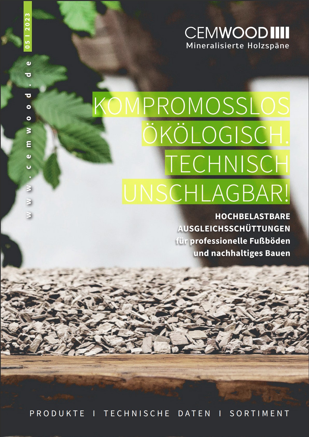 Broschüre Deckblatt Kompromisslos Ökologisch Technisch unschlagbar