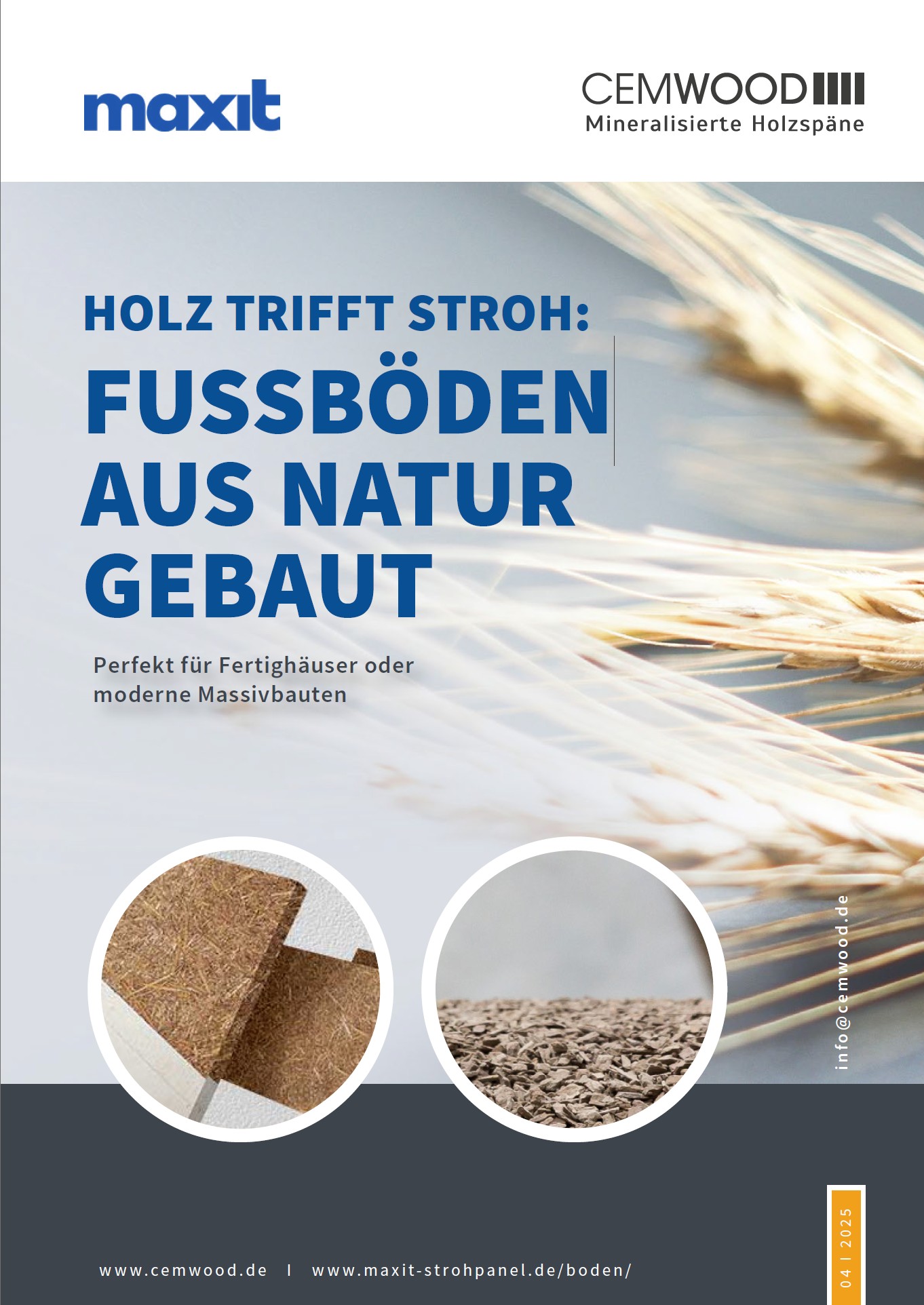 Holz trifft auf Stroh - Fussböden aus Natur gebaut